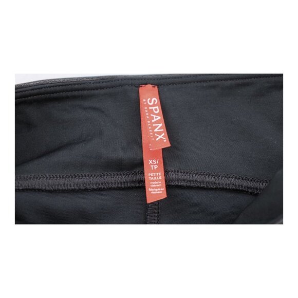 SPANX High Rise Seamless Faux Leather Leggings in Black - Picture 6 of 7